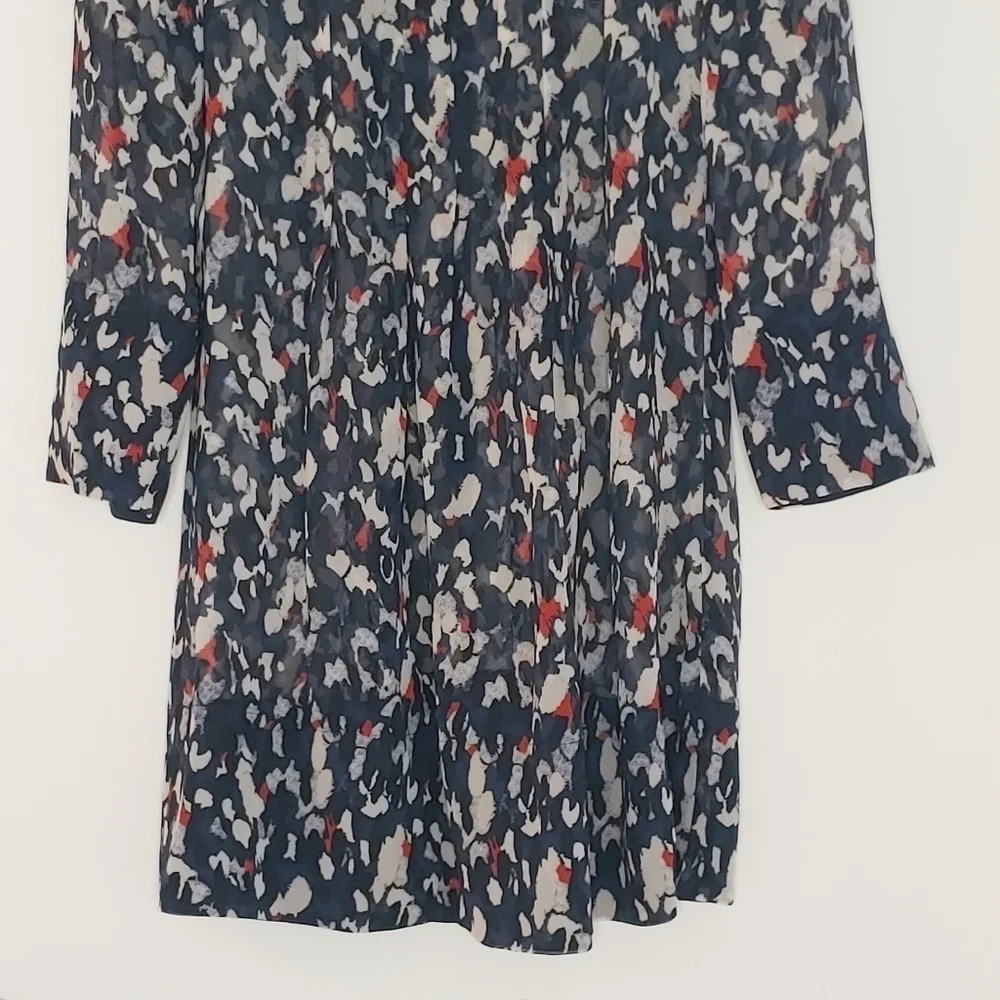 CLUB MONACO 100% silk crop sleeves sheer tunic dress - Picture 3 of 14